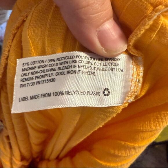 A New Day Vibrant Orange Ribbed Wide leg lounge pants - Picture 6 of 6